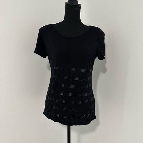 Embellished Top w/ Shoulder Pads - Picture 1 of 4